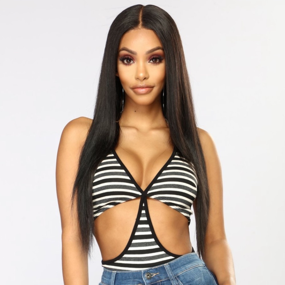 FashionNova Stripped Bodysuit